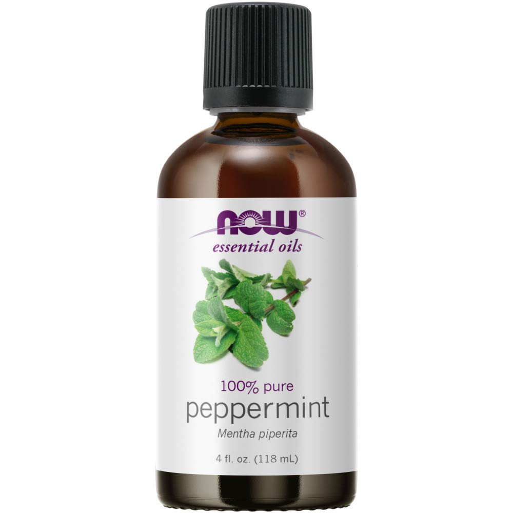 NOW Essential Oils, Peppermint Oil, Invigorating Aromatherapy Scent, Steam Distilled, 100% Pure, Vegan, Child Resistant Cap, 1-Ounce