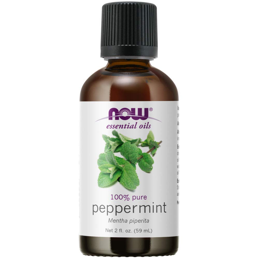 NOW Essential Oils, Peppermint Oil, Invigorating Aromatherapy Scent, Steam Distilled, 100% Pure, Vegan, Child Resistant Cap, 1-Ounce