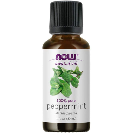 NOW Essential Oils, Peppermint Oil, Invigorating Aromatherapy Scent, Steam Distilled, 100% Pure, Vegan, Child Resistant Cap, 1-Ounce