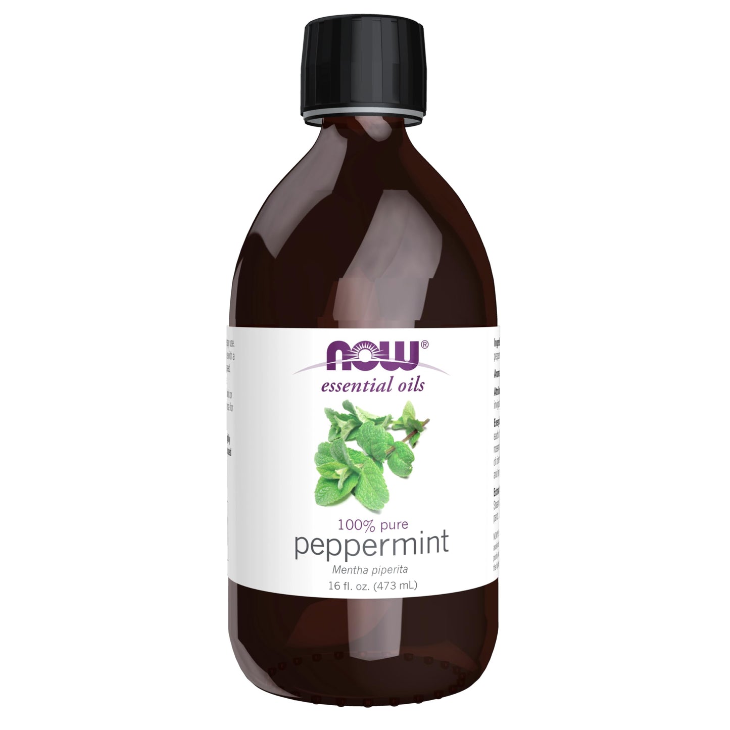 NOW Essential Oils, Peppermint Oil, Invigorating Aromatherapy Scent, Steam Distilled, 100% Pure, Vegan, Child Resistant Cap, 1-Ounce