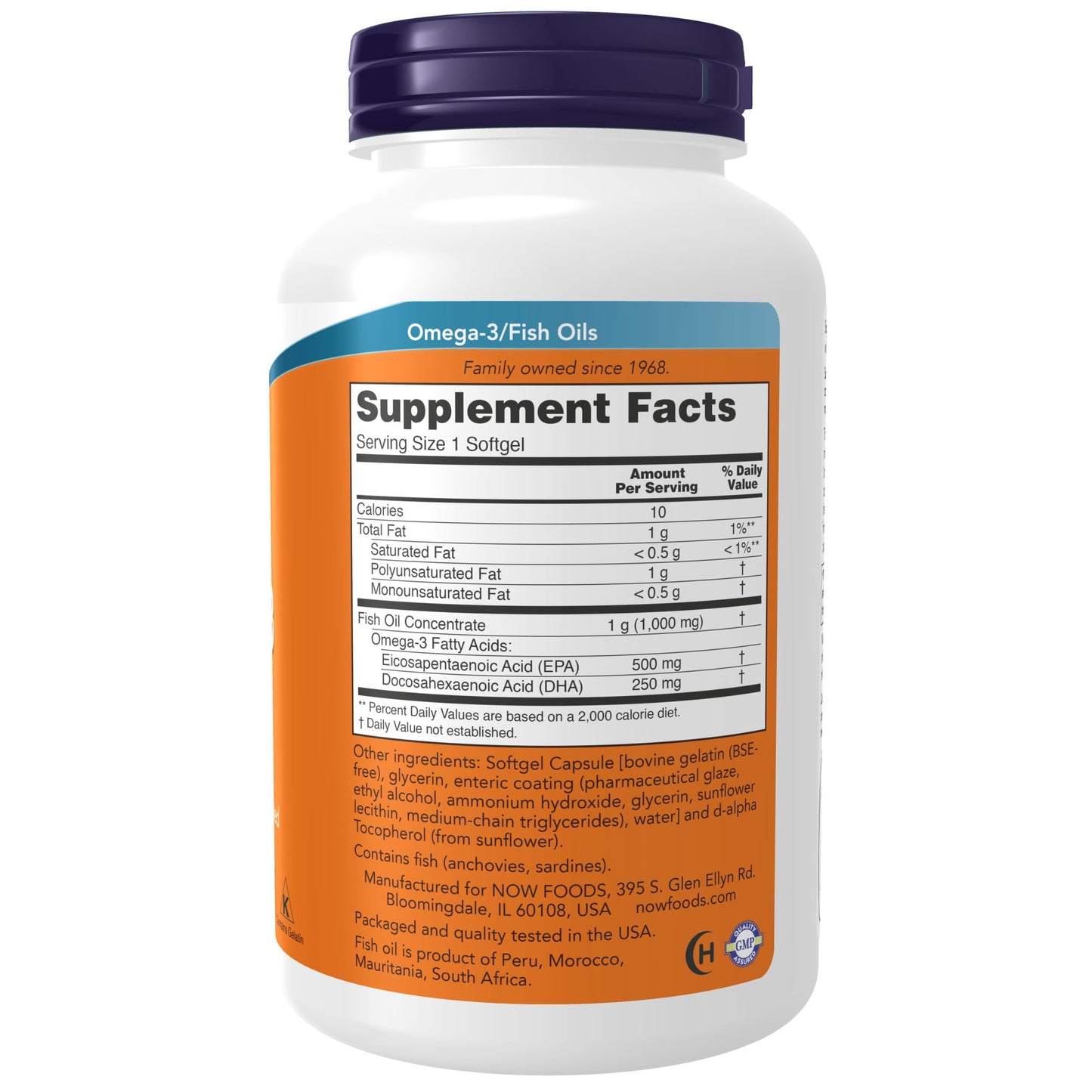 NOW Foods Supplements, Ultra Omega-3 Molecularly Distilled and Enteric Coated, 180 Softgels