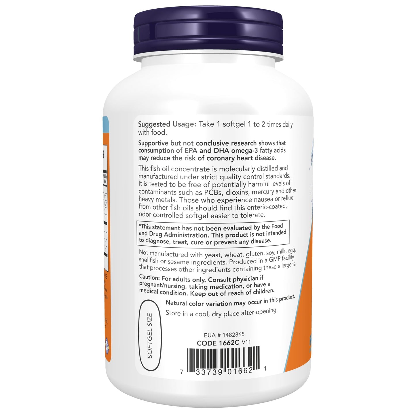 NOW Foods Supplements, Ultra Omega-3 Molecularly Distilled and Enteric Coated, 180 Softgels