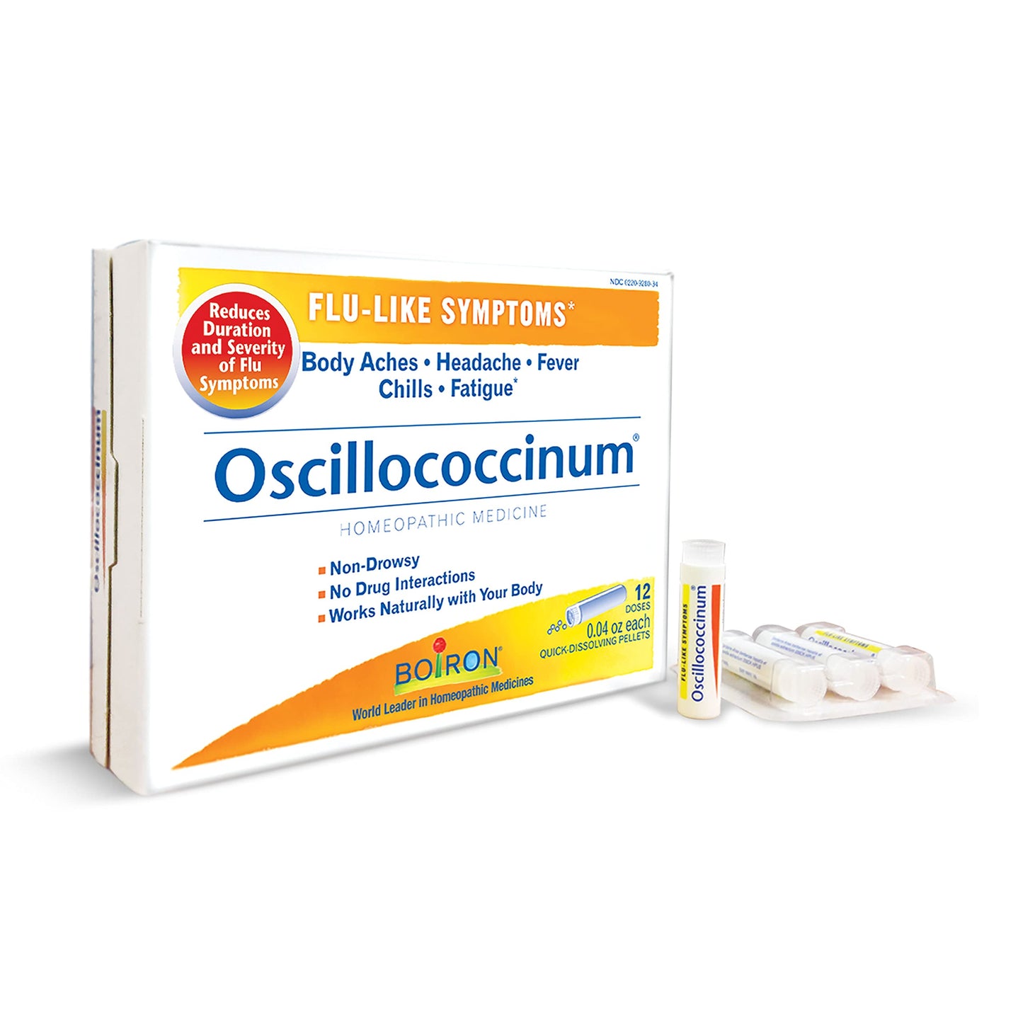 Boiron Oscillococcinum For Relief From Flu-Like Symptoms Of Body Aches, Headache, Fever, Chills, And Fatigue - 30 Count